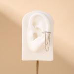 Orecchino ear cuff sparkle bianco in argento - NovaNavel