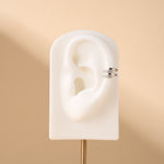 Orecchino ear cuff triluxe bianco in argento - NovaNavel