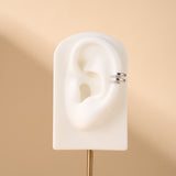 Orecchino ear cuff triluxe bianco in argento - NovaNavel