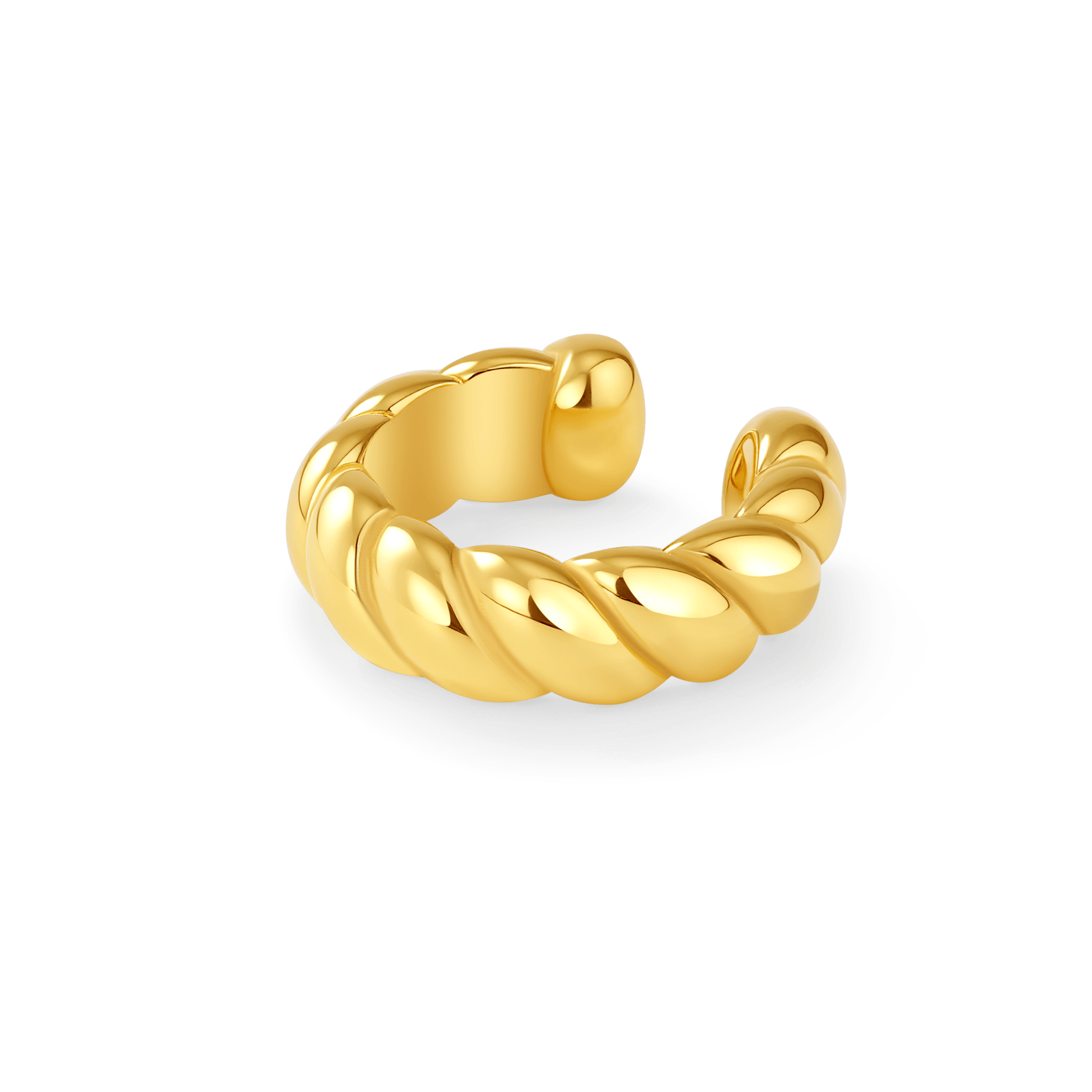 Orecchino ear cuff zigrinato in oro - NovaNavel