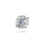 Pallina per piercing bianca con filettatura interna in argento - NovaNavel