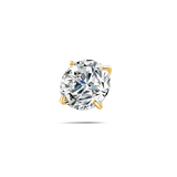 Pallina per piercing bianca con filettatura interna in oro - NovaNavel