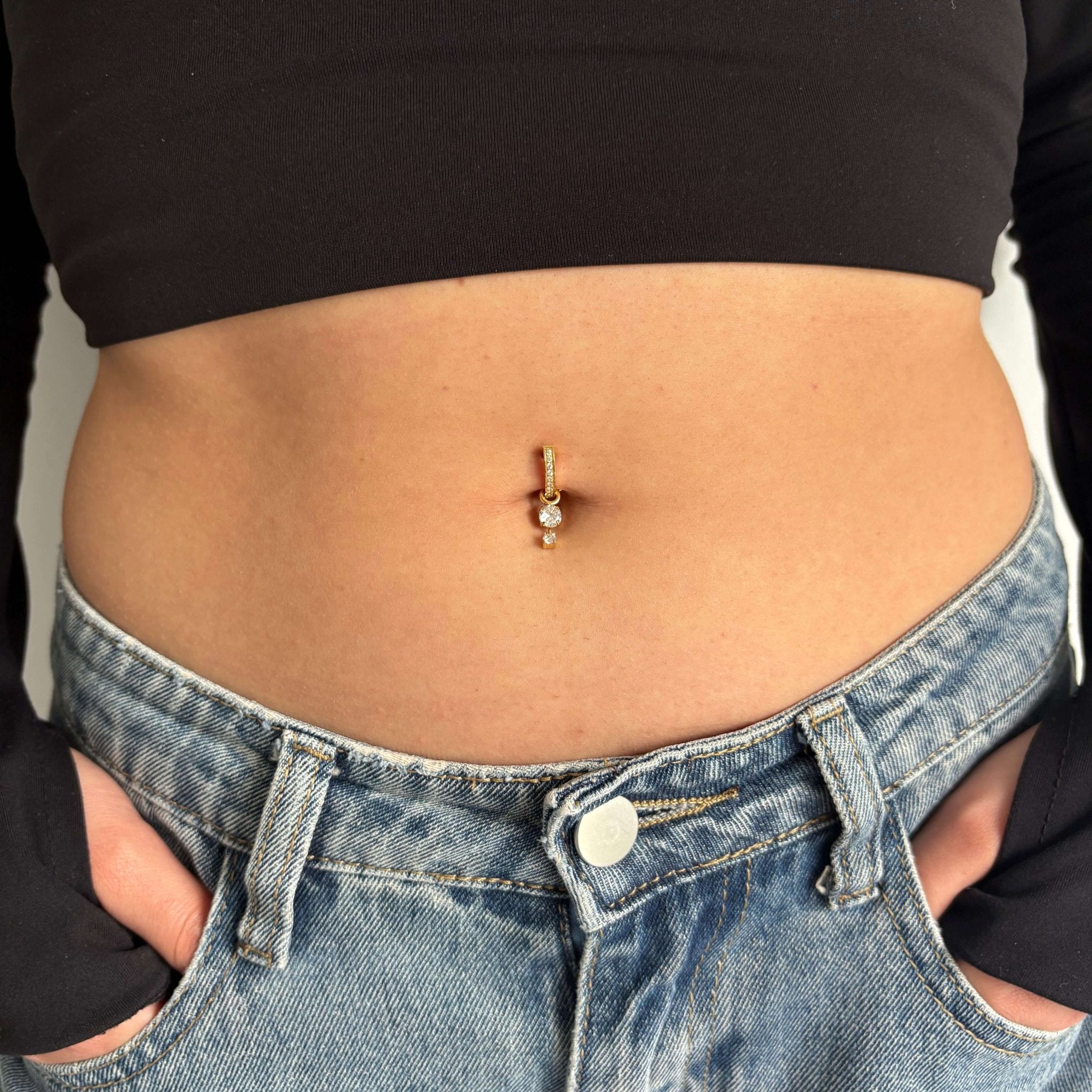 Pendente due diamanti in oro - NovaNavel