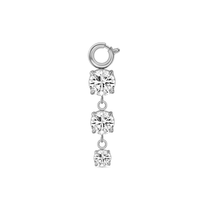 Pendente tre diamanti in argento - NovaNavel