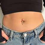 Pendente tre diamanti in oro - NovaNavel