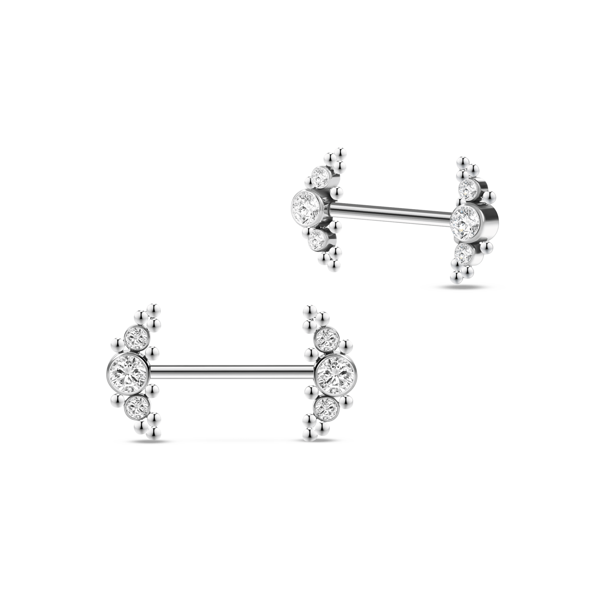 Piercing capezzoli eclissi in argento - NovaNavel