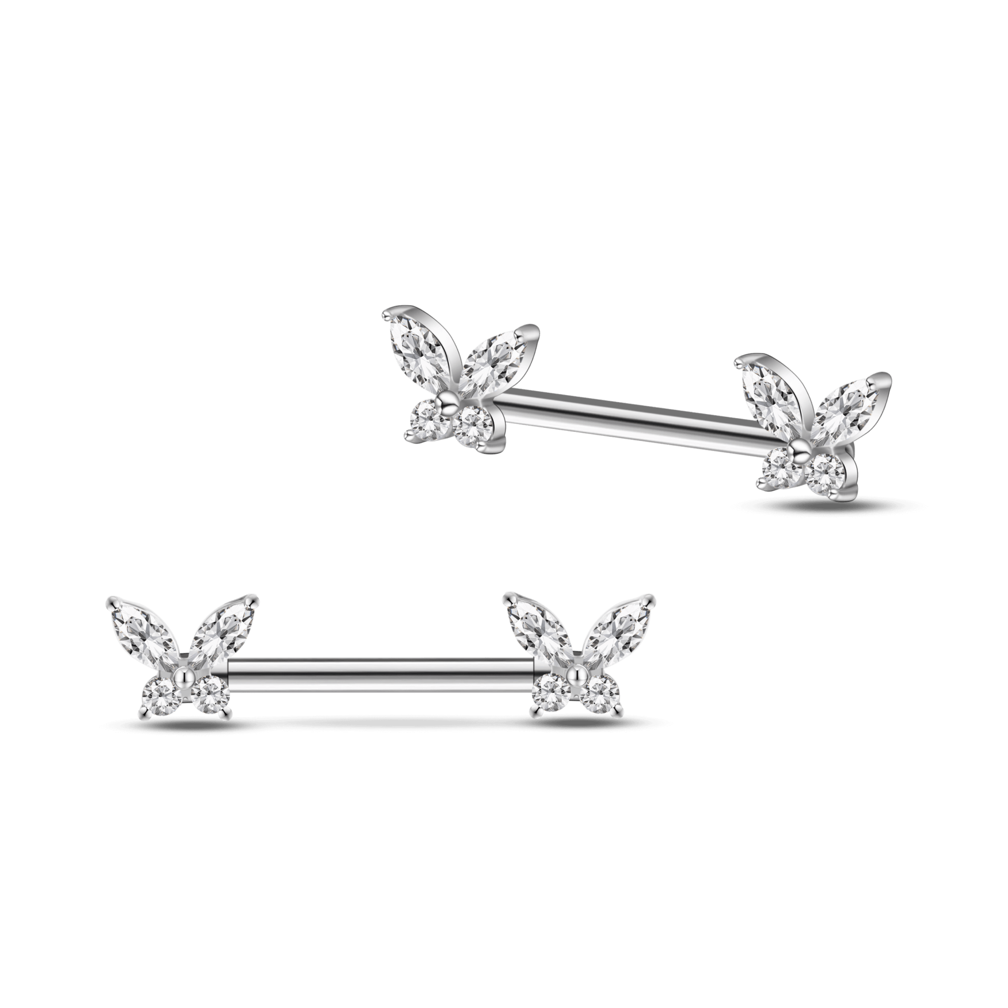 Piercing capezzoli farfalle in argento - NovaNavel