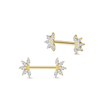Piercing capezzoli loto cinque petali in oro - NovaNavel