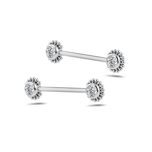 Piercing capezzoli sole bianco in argento - NovaNavel®
