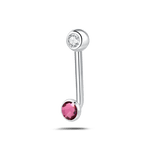 Piercing intimo basic fucsia in argento - NovaNavel