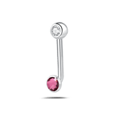 Piercing intimo basic fucsia in argento - NovaNavel