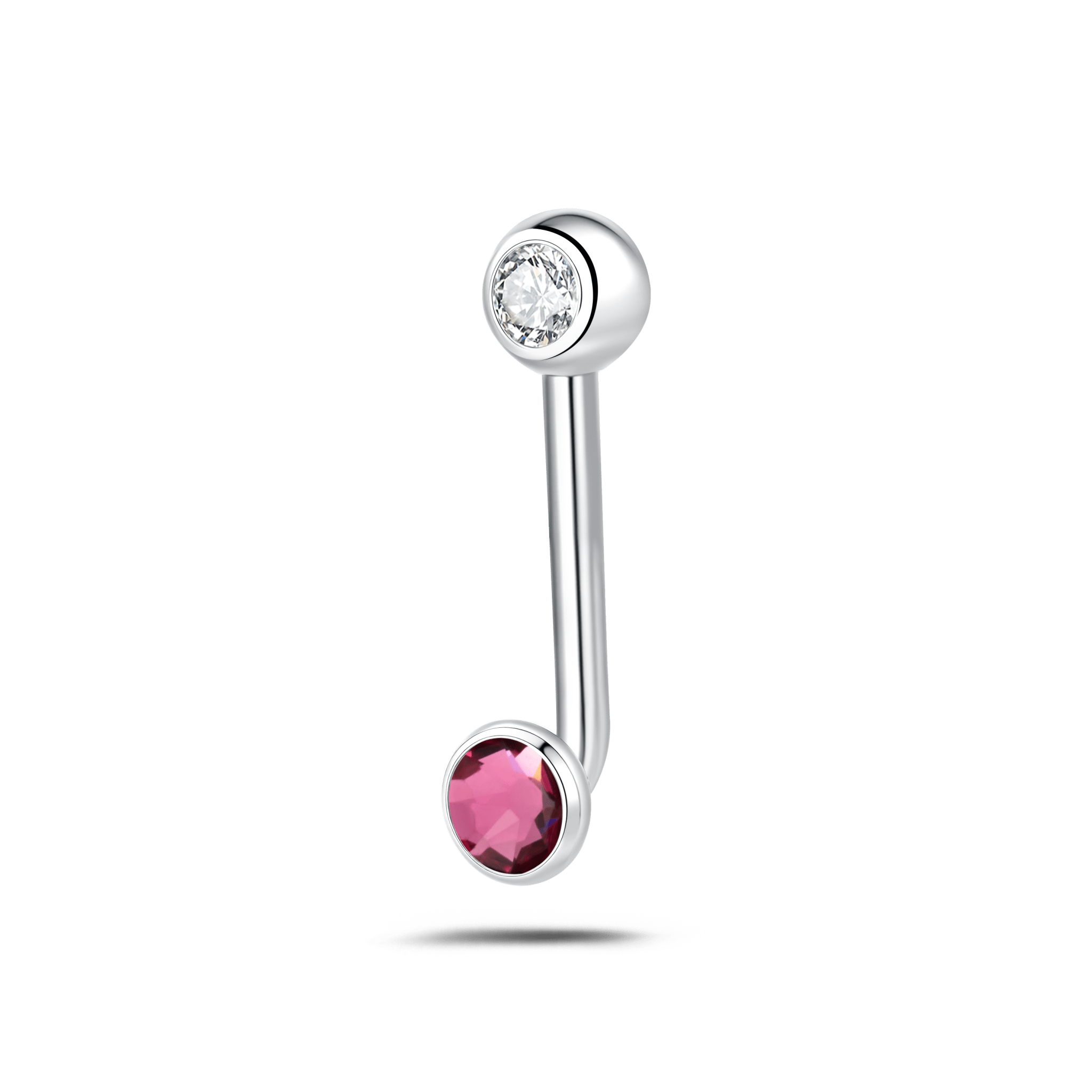 Piercing intimo basic fucsia in argento - NovaNavel