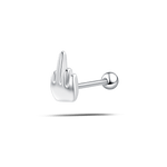 Piercing lingua dito medio in argento - NovaNavel