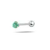 Piercing lingua luxury verde opale in argento - NovaNavel