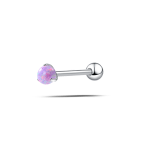 Piercing lingua luxury viola opale in argento - NovaNavel