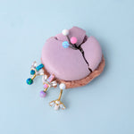 Piercing lingua sfera azzurro opale in argento - NovaNavel