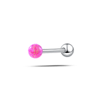 Piercing lingua sfera viola opale in argento - NovaNavel