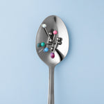 Piercing lingua sfera viola opale in argento - NovaNavel