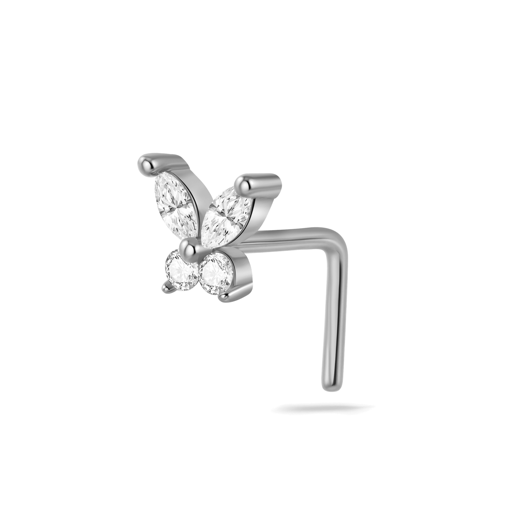 Piercing naso farfalla basic in argento - NovaNavel