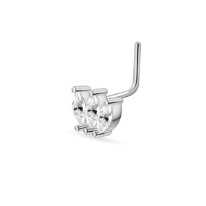 Piercing naso marquise in argento - NovaNavel