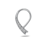 Piercing naso nodo bianco in argento - NovaNavel