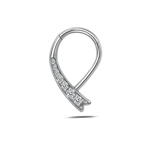 Piercing naso nodo bianco in argento - NovaNavel