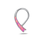 Piercing naso nodo bordeaux in argento - NovaNavel