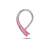 Piercing naso nodo bordeaux in argento - NovaNavel