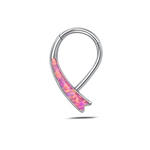 Piercing naso nodo bordeaux in argento - NovaNavel