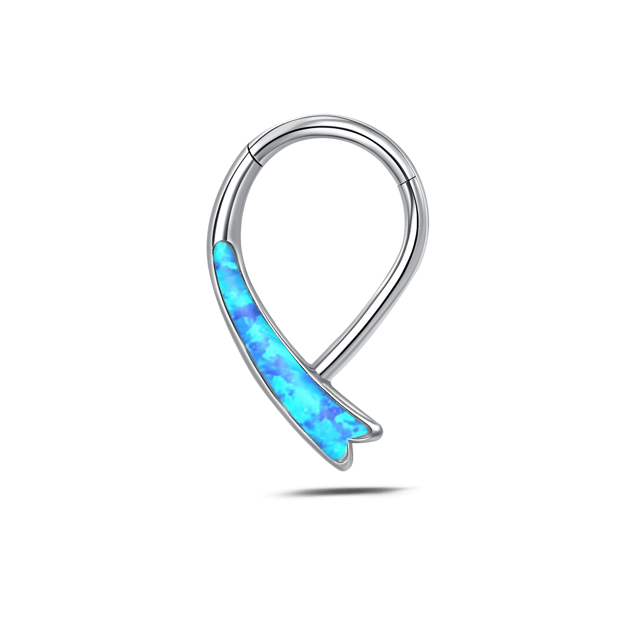 Piercing naso nodo turchese in argento - NovaNavel