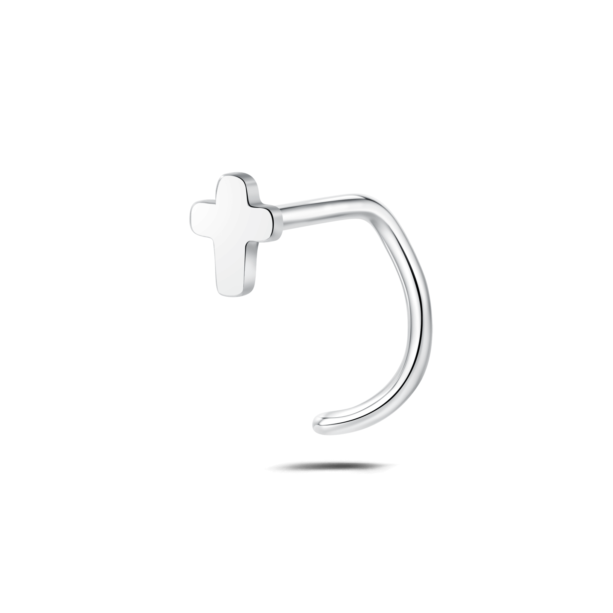 Piercing naso piccola croce in argento - NovaNavel