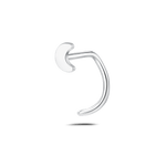 Piercing naso piccola luna in argento - NovaNavel