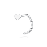 Piercing naso piccolo cuore in argento - NovaNavel