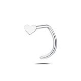 Piercing naso piccolo cuore in argento - NovaNavel