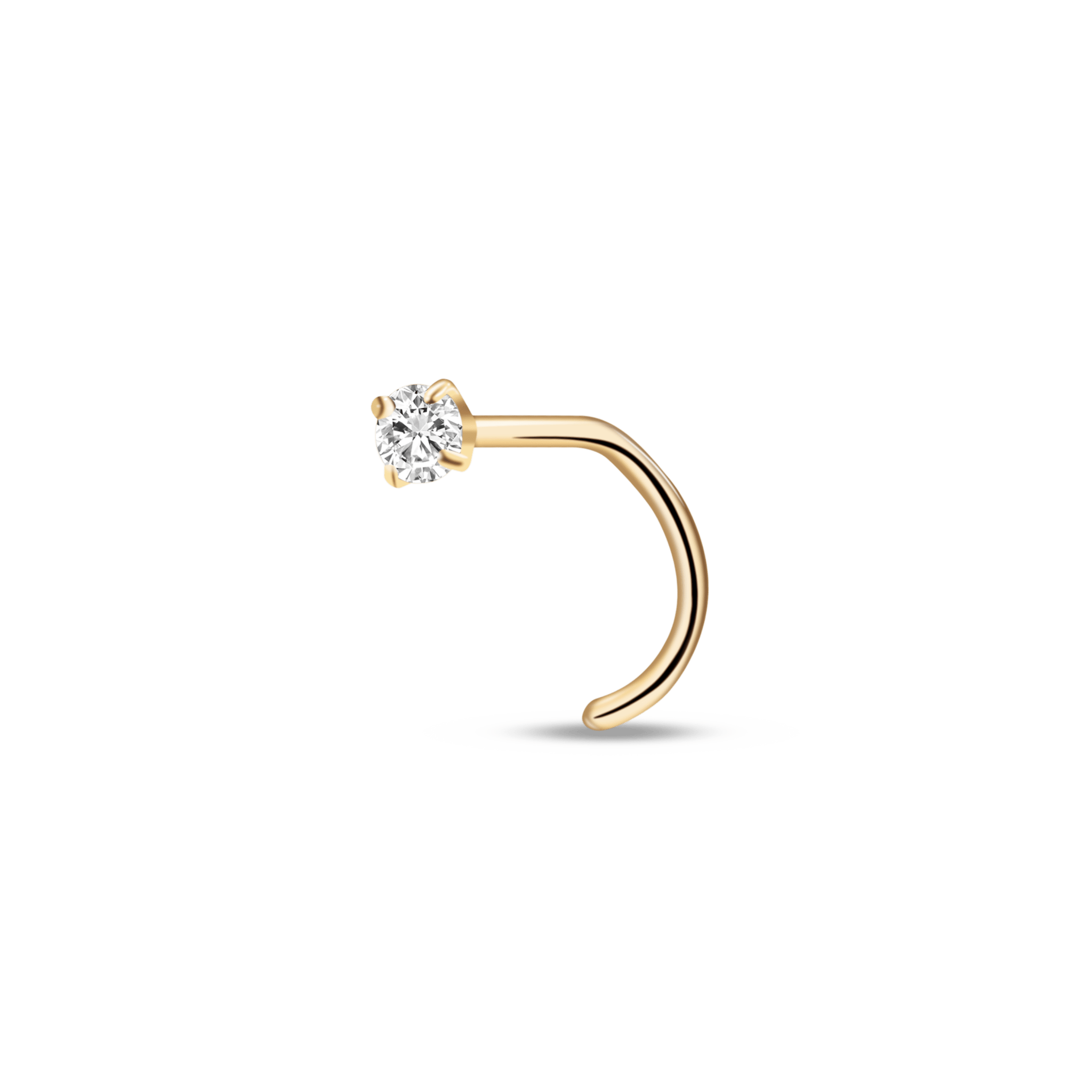 Piercing naso punto luce bianco in oro - NovaNavel