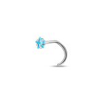 Piercing naso stella azzurra in argento - NovaNavel