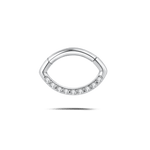 Piercing naso/bocca gioia bianco in argento - NovaNavel®