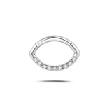 Piercing naso/bocca gioia bianco in argento - NovaNavel®