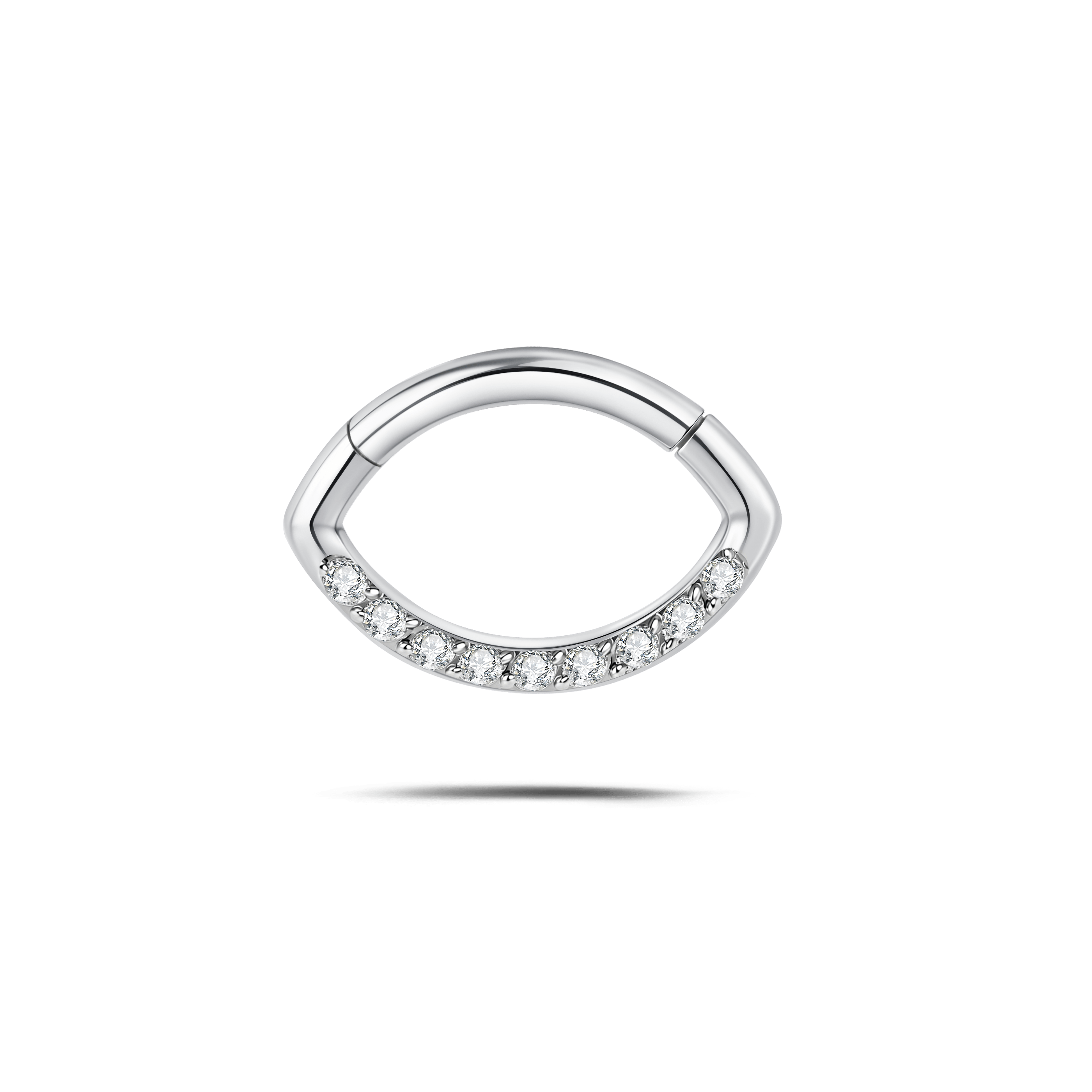 Piercing naso/bocca gioia bianco in argento - NovaNavel®