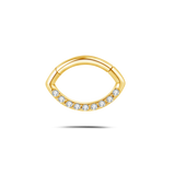 Piercing naso/bocca gioia bianco in oro - NovaNavel®