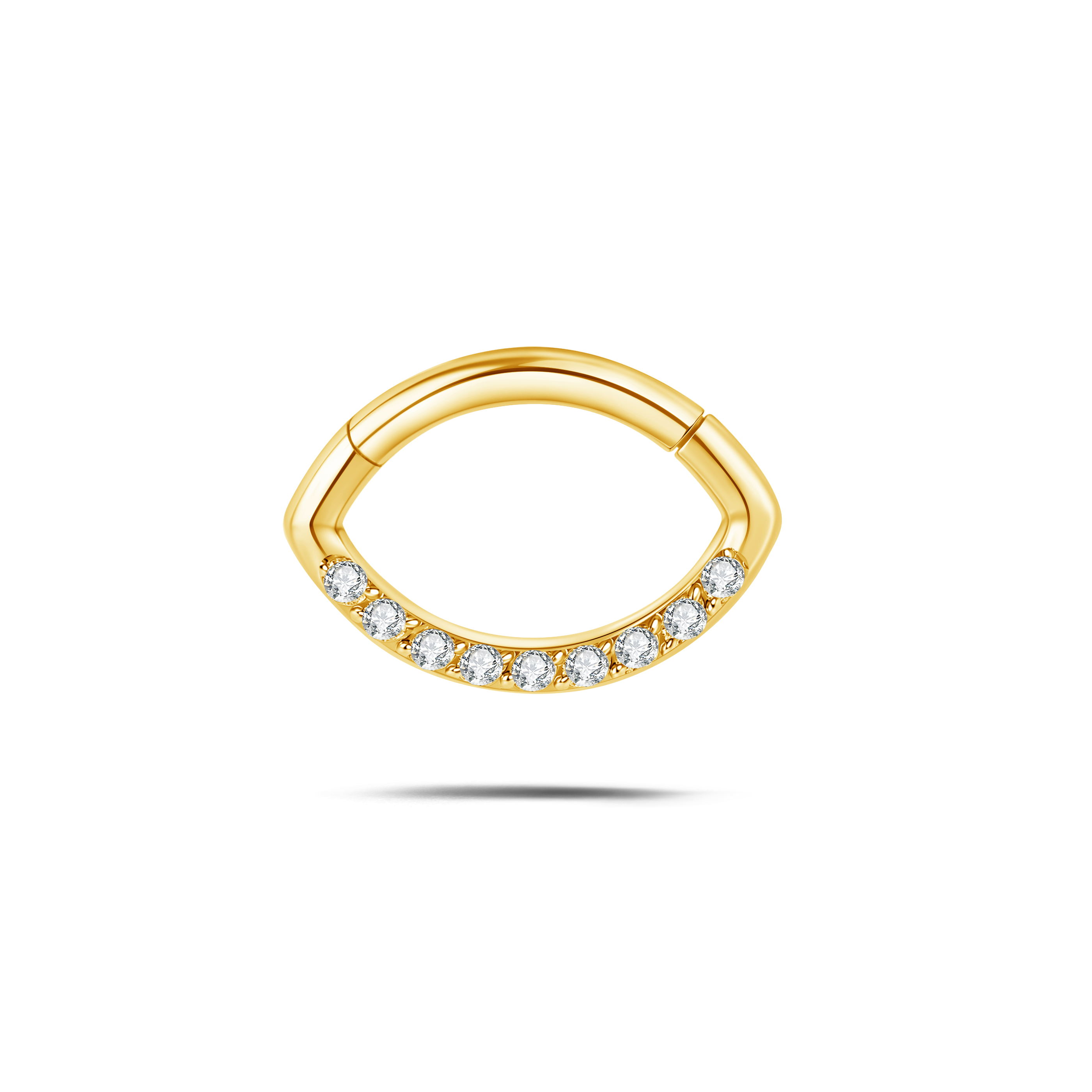 Piercing naso/bocca gioia bianco in oro - NovaNavel®