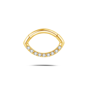 Piercing naso/bocca gioia bianco in oro - NovaNavel®
