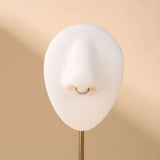 Piercing naso/bocca gioia opale bianco in argento - NovaNavel