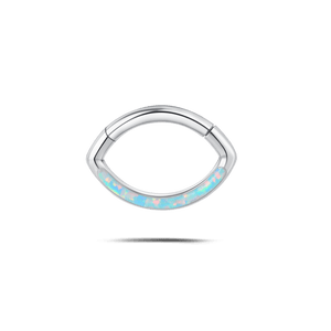 Piercing naso/bocca gioia opale bianco in argento - NovaNavel