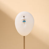 Piercing ombelico ape blu opale in argento - NovaNavel