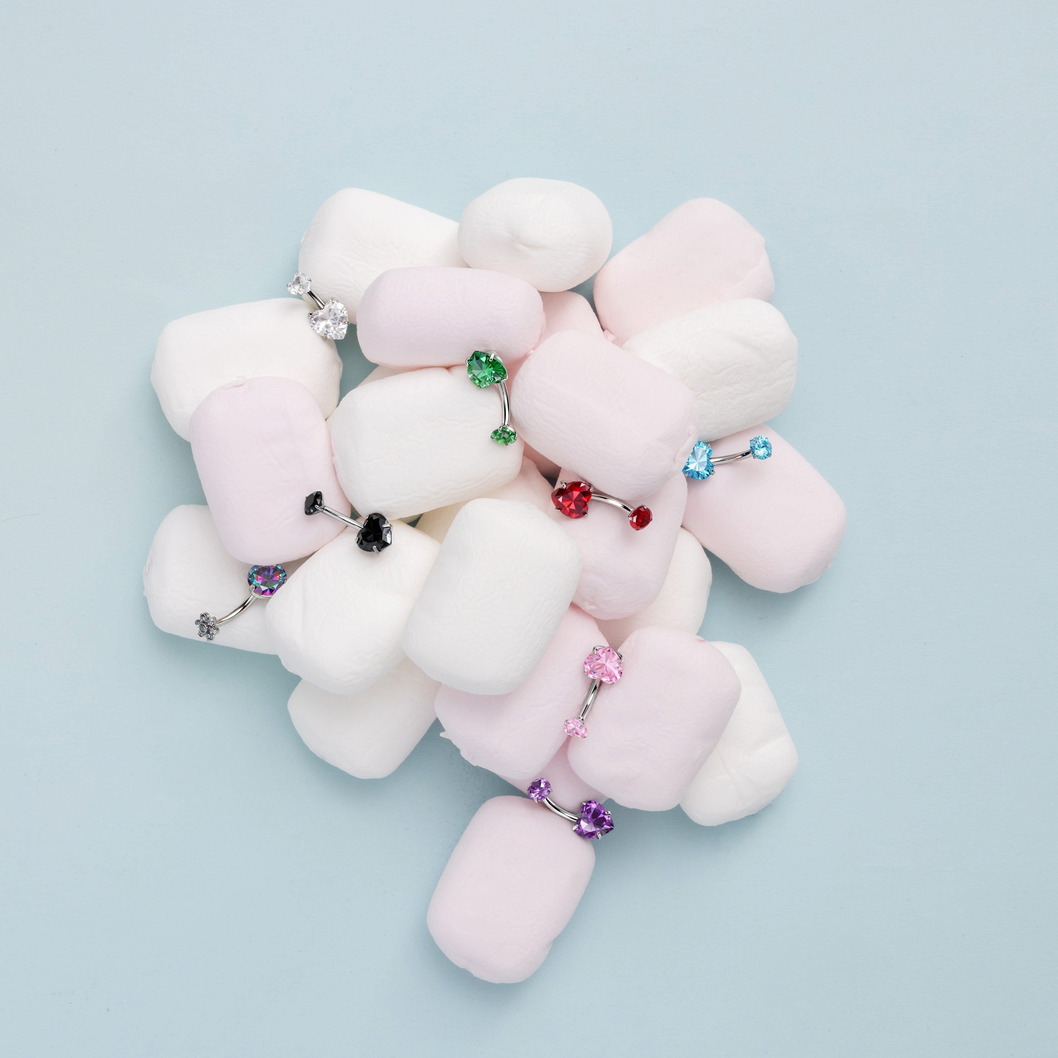 Piercing ombelico aurora boreale in argento - NovaNavel