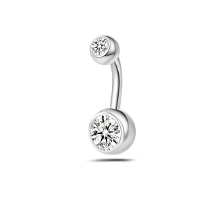 Piercing ombelico banana classica in argento - NovaNavel