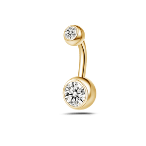Piercing ombelico banana classica in oro - NovaNavel