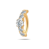 Piercing ombelico cerchietto brillante bianco in oro - NovaNavel®