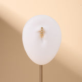 Piercing ombelico cerchietto con cuori bianchi in oro - NovaNavel®